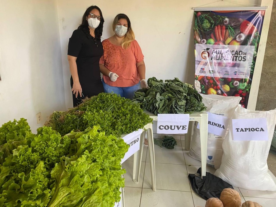 Secretária de Ação Social Carla Palmeira acompanha distribuição de alimentos