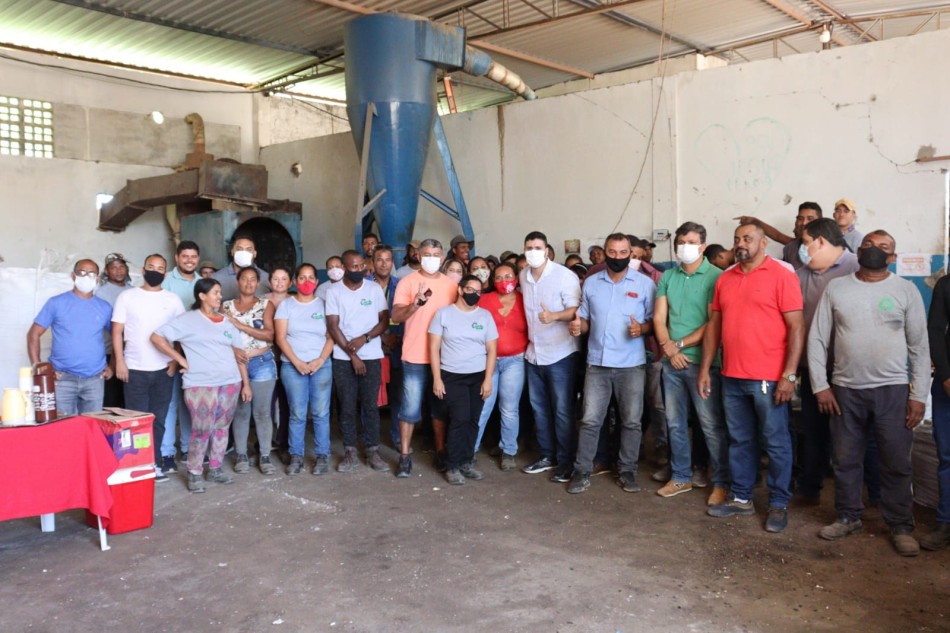 Visita de Jordávio na cooperativa Ecovale Reciclagem 1