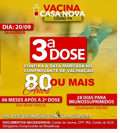 Terceira Dose Casa Nova