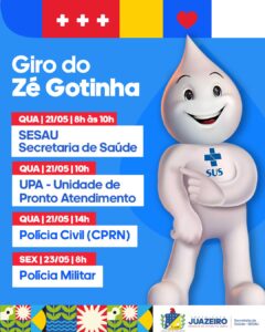 Sesau divulga novo cronograma do “Giro do Zé gotinha” contra a influenza