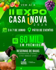De 3 a 7 de junho, o II Expo Casa Inova promete fortalecer ainda mais o agro casanovense
