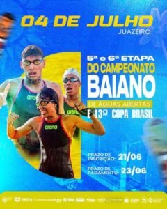 Juazeiro abre inscrições para a 13ª Copa Brasil e 5ª e 6ª Etapas do Campeonato Baiano de Águas Abertas