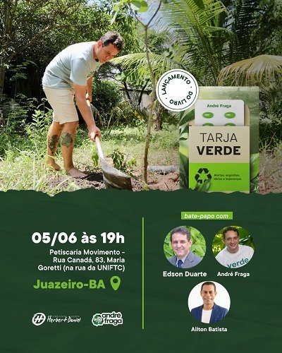 Lançamento de “Tarja Verde” chega a Juazeiro e reforça debate sobre clima, água e futuro do Semiárido
