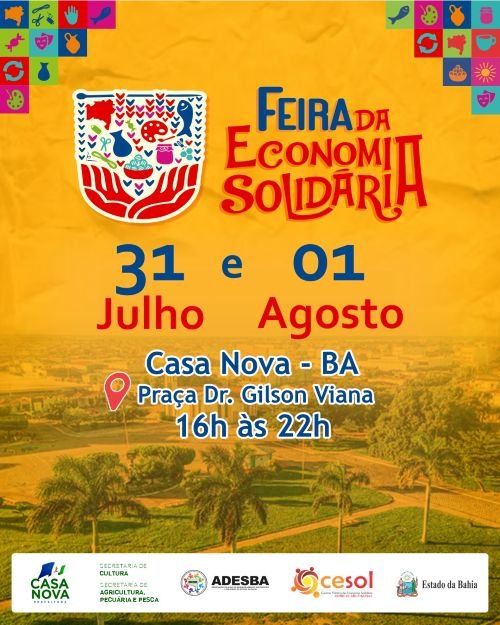 Feira da Economia Solidária fortalece a produção local em Casa Nova neste final de semana