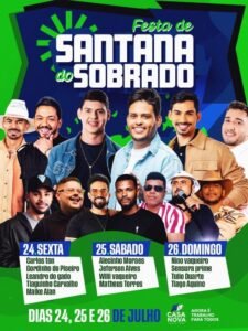 24 a 26 de julho: Prefeitura de Casa Nova anuncia grande programação para os Festejos em Santana do Sobrado