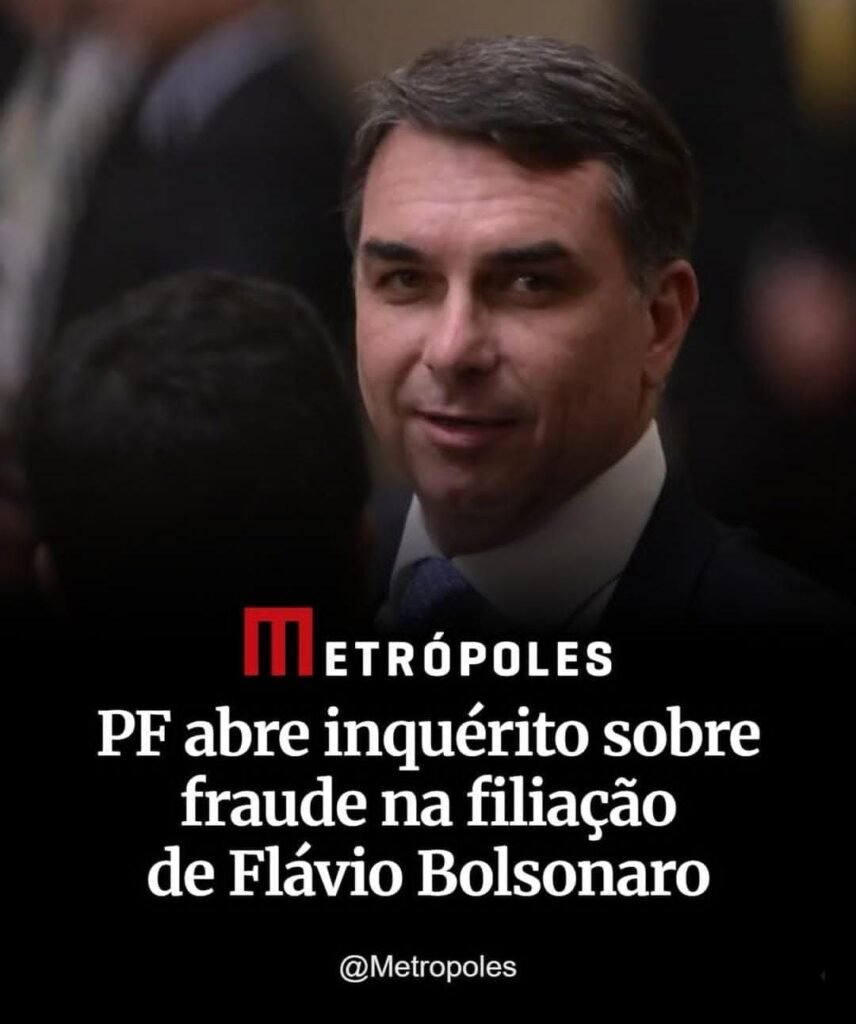 PF abre inquérito sobre fraude na filiação de Flávio Bolsonaro